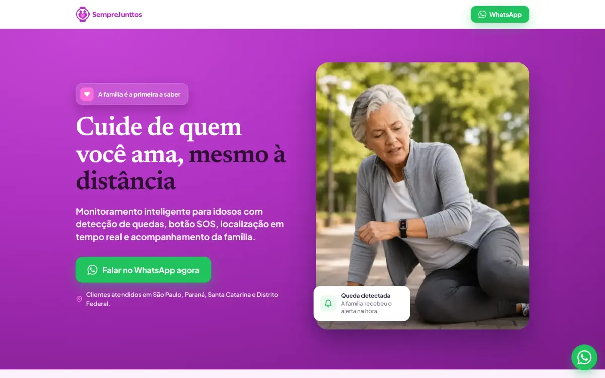 Site SempreJunttos desenvolvido pela Moggy Cloud Agency