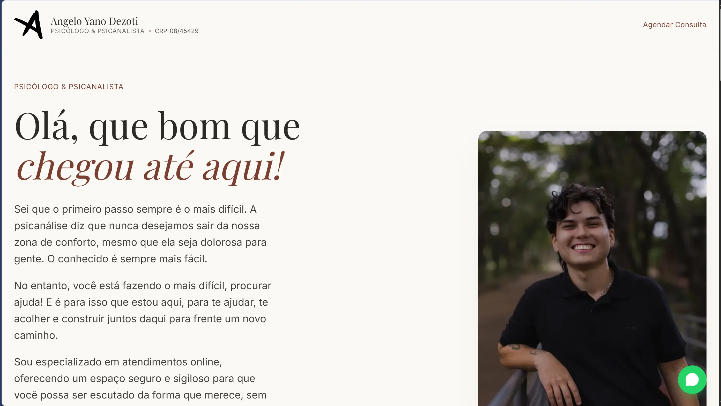Psicólogo Ângelo